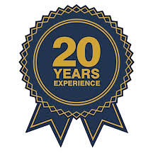 20 Years Experience seal
