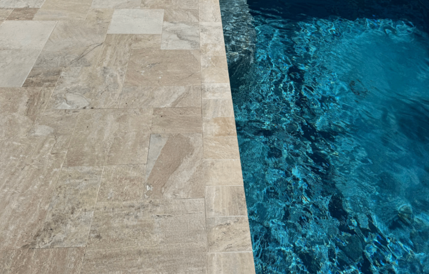 Venice Pool Resurfacing with Travertine Paver Deck in Venice — Nelson Pool Company
