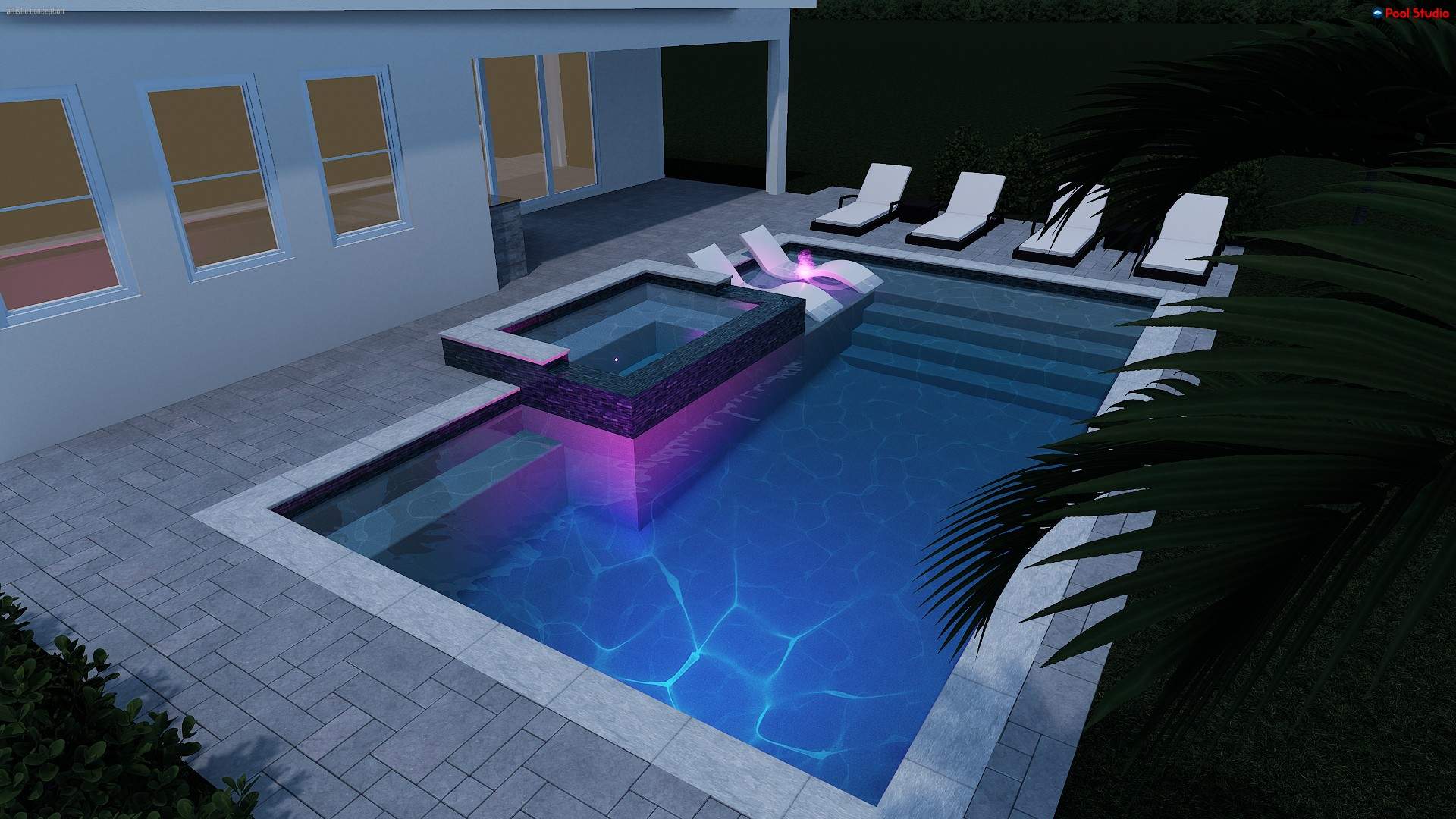 New Pool Build with Spa & Sunshelf in Palmetto — Nelson Pool Company